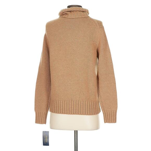 Polo Ralph Lauren  Wool Turtleneck Sweater Camel Melange Size XXS New with tags - Picture 2 of 6